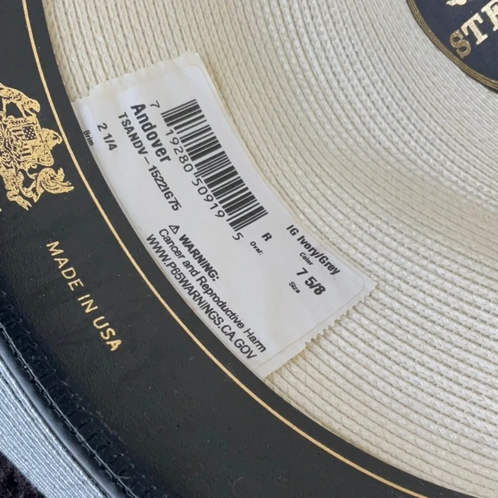 Stetson Andover Grey 71/4R Florentine Italy Hat - Picture 4 of 9